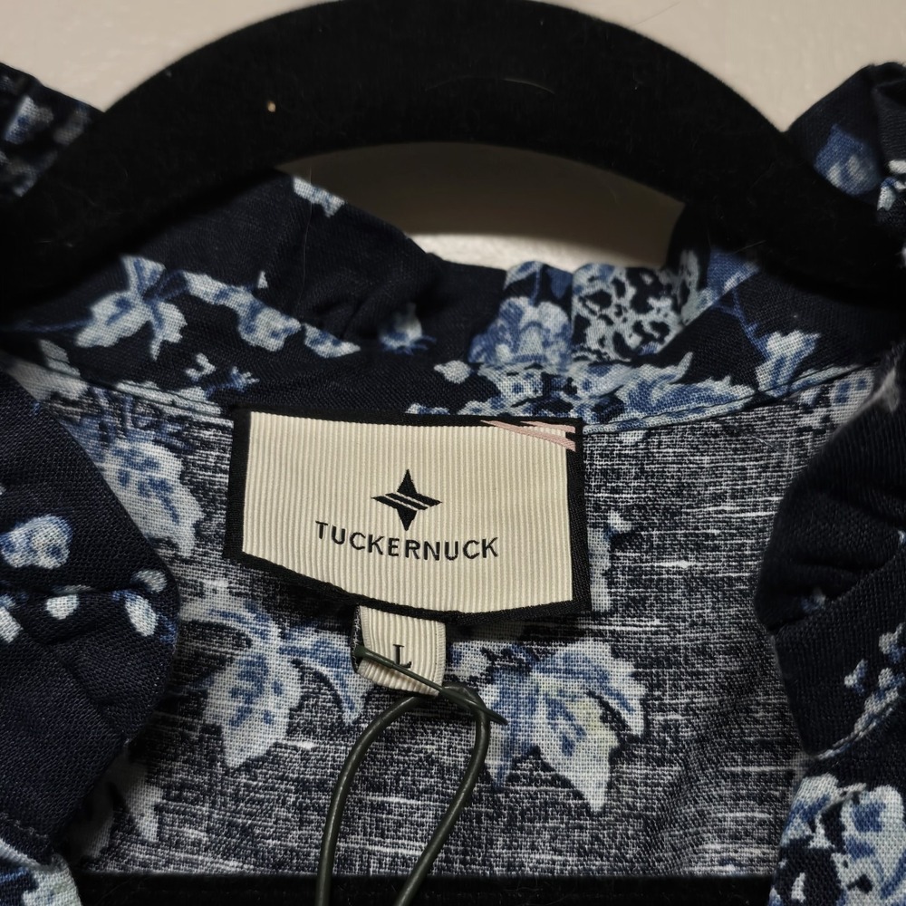 Tuckernuck Womens Twilight Garden Jenna Blue Floral Maxi Dress Sz L NWT - Picture 8 of 12